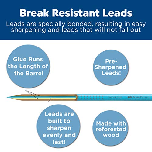 Faber-Castell Grip Watercolor EcoPencils - 12 Water Color Pencils with Brush