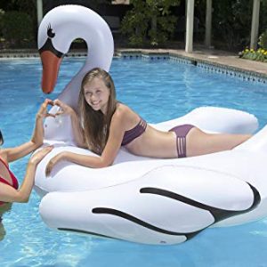 Poolmaster Jumbo Swimming Pool Float Rider, Swan