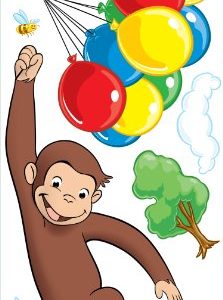 RoomMates Curious George Peel and Stick Giant Wall Decal - RMK1082GM