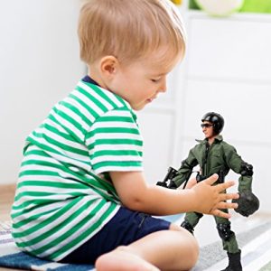 Click N' Play Military Parajumper PJ Swat Team 12" Action Figure Play Set with Accessories