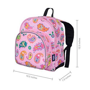 Wildkin 40210 Paisley Olive Kids 12 Inch Backpack, Pack 'n Snack