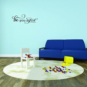 Design with Vinyl Moti 2713 2 Decal - Peel & Stick Wall Sticker : BeYouTiful Quote Text Lettering Boy Girl Kids Teen Men Women Color: Black Size 12 Inches x 30 Inches