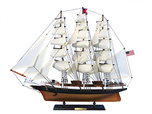 Hampton Nautical Wooden Flying Cloud Tall Model Clipper Ship, 30"