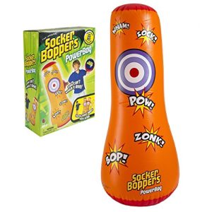 Big Time Toys Socker Bopper Power Bag Standing Inflatable Punching Bag for Kids