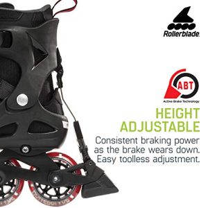 Rollerblade Macroblade 84 ABT Men's Adult Fitness Inline Skate, Black and Red, Performance Inline Skates