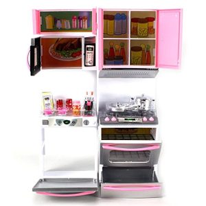 'Deluxe Modern Kitchen' Battery Operated Toy Kitchen Playset, Perfect for Use with 11.5" Tall Dolls