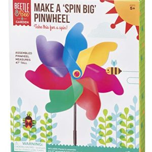 Toysmith Beetle & Bee Make A Spin Big Pinwheel