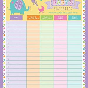 Amscan 380064 Baby Shower Statistics Sheet, 40"x30", Multicolor