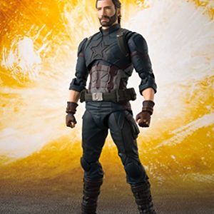 TAMASHII NATIONS Bandai S.H. Figuarts Captain America & Tamashii Effect Explosion Avengers: Infinity War Action Figure