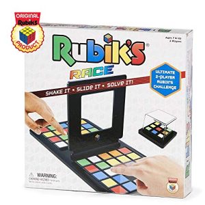 Rubik's Race Game, Head To Head Fast Paced Square Shifting Board Game Based On The Rubiks Cubeboard, for Family, Adults and Kids Ages 7 and Up