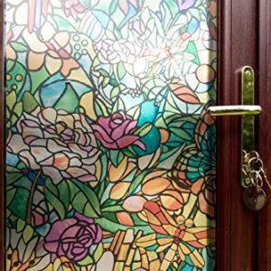 d-c-fix 96445 Spring Chapel/Tulia Window Film, 17" x 78" Roll-2 Pk with Applicator