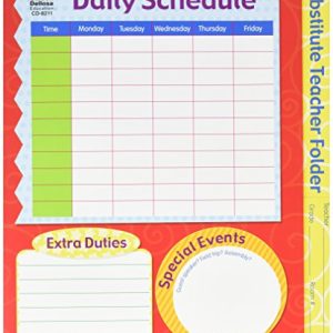 Carson Dellosa Intermediate Substitute Teacher Folder (8211)