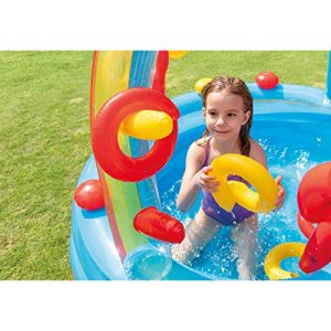 Intex Rainbow Ring Inflatable Play Center, 117" X 76" X 53", for Ages 2+