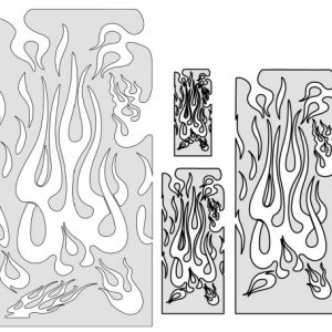 Artool Freehand Airbrush Templates, Freehand Flame Master Set