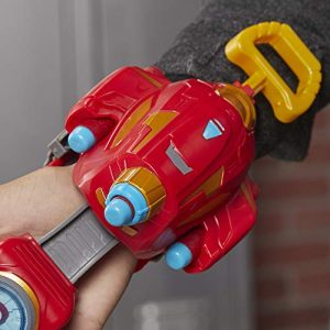 Avengers NERF Power Moves Marvel Iron Man Repulsor Blast Gauntlet NERF Dart-Launching Toy for Kids Roleplay, Toys for Kids Ages 5 and Up