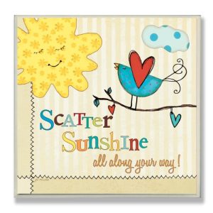 The Kids Room by Stupell Scatter Sunshine All Along Your Way Square Wall Plaque