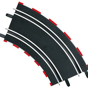 Carrera 61617 2/45 Curve Track Section Part for Use with GO!!! and Digital 143 - Pack of 4