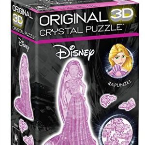 BePuzzled Original 3D Crystal Jigsaw Puzzle - Rapunzel Disney Tangled Brain Teaser, Fun Decoration for Kids Age 12 and Up, Purple, 39 Pieces (Level 1)