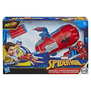 Spider-Man Nerf Power Moves Marvel Web Blast Web Shooter Nerf Dart-Launching Toy for Kids Roleplay, Toys for Kids Ages 5 & Up