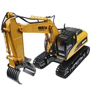 2.4Ghz Radio Control 16 Channel Alloy Timber Grab Excavator Rechargeable Sound and Light Demo Remote Control Engineer Truck