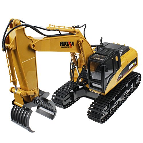 2.4Ghz Radio Control 16 Channel Alloy Timber Grab Excavator Rechargeable Sound and Light Demo Remote Control Engineer Truck