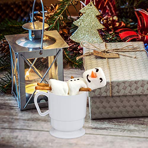 Party Essentials N81004 8-Ounce Hard Plastic Coffee Cups, 10-Count, White