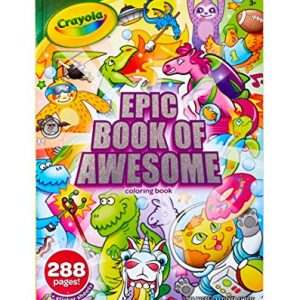 Crayola Epic Book of Awesome, All-in-One Coloring Book Set, 288 Animal Coloring Pages, Gift for Kids, Age 3, 4, 5, 6, Multi