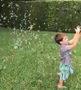 Little Kids Fubbles Blow Tons of Sky High Bubbles Party Machine for Kids & Includes Bubble Solution, Green