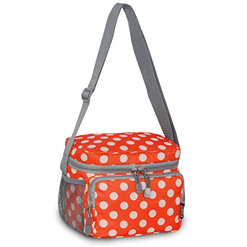 Everest Cooler/Lunch Bag, Orange/White Dot