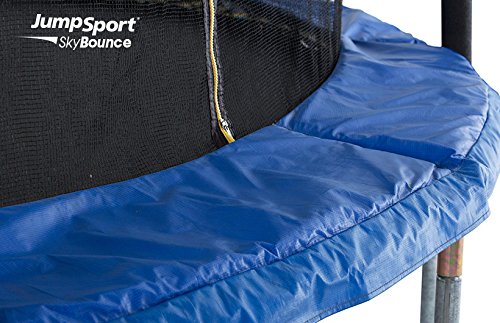 JumpSport SkyBounce Trampoline with Safety Enclosure | Includes Spring Pad