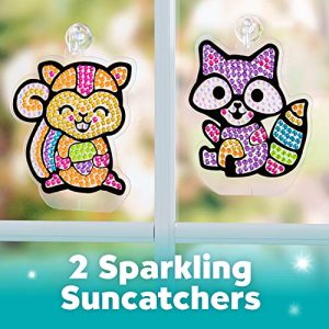 Creativity for Kids Big Gem Diamond Painting Kit - Create Your Own Woodland Forest Friends Diamond Art Stickers and Suncatchers - Diamond Art for Kids