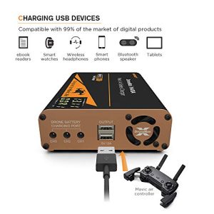 Energen DroneMax MA18A Drone Battery Charger, DJI Mavic Air Accessories, Intelligent Fast Multi Battery Charging Hub Station (Charge 3 Batteries & 2 USB Ports Simultaneously)