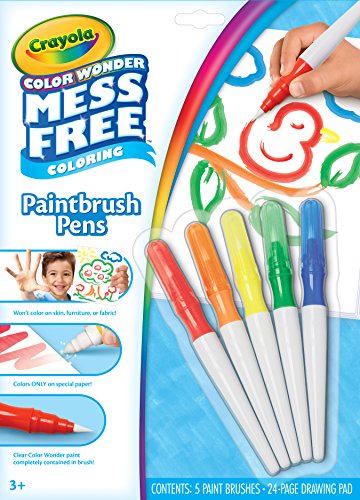 Crayola Color Wonder Mess Free Paintbrush Pens & Paper, Painting for Kids, Gift