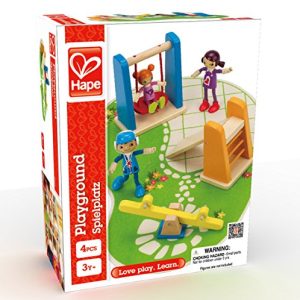 Hape E3461 Wooden Doll House Furniture Playground Set And Accessories Doll House Accessories,