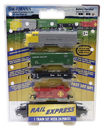 Bachmann Trains - Rail Express Battery Operated Train Set - HO Scale