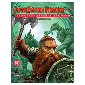 Goodman Games Fifth Edition Fantasy #15: Drowning Caverns of The Fish-God (5th Ed. D&D Adventure), RPG