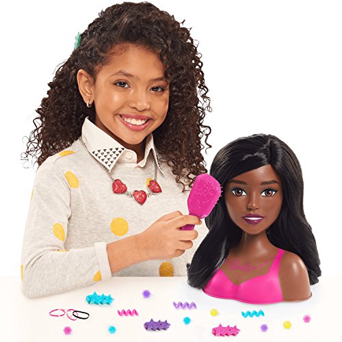 Barbie Styling Head Black Hair, 20 Pieces