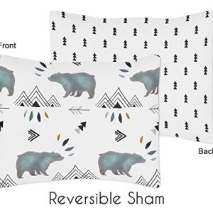 Sweet Jojo Designs 4-Piece Bear Mountain Watercolor Boy Twin Kid Childrens Bedding Comforter Set s
