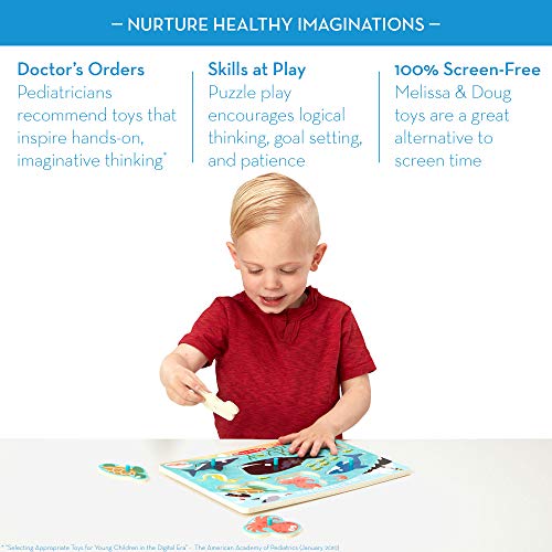 Melissa & Doug Peg Puzzles Set, Farm Animals, Pets, Ocean (3 Peg Puzzles, Best for 2, 3, and 4 Year Olds) & Disney Classics Alphabet Wooden Peg Puzzle (26 Pieces, Best for 3, 4, 5 Year Olds and Up)