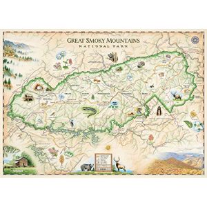 MasterPieces Xplorer Maps Jigsaw Puzzle, Great Smoky Mountains, National Park, 100% Made in USA, 1000 Pieces