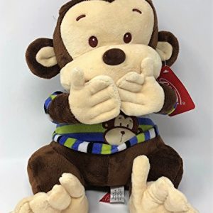 Linzy Toys 12.5" Hear No Evil, Speak No Evil, See No Evil Soft Plush Monkey Stuffed Animal for Boys or Girls (Speak No Evil, Boy)