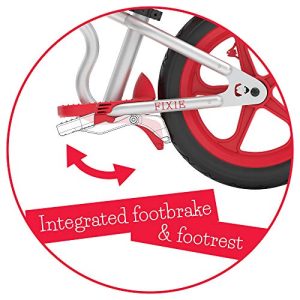 Chillafish Fixie Fixed-Gear Styled Balance Bike with Integrated Footrest, Footbrake & Airless Rubberskin Tires, Red