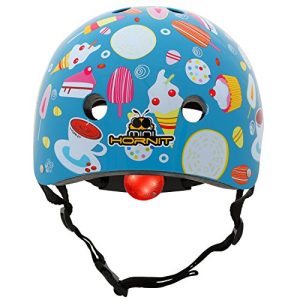 Hornit Mini Lids Multi-Sport Helmet with Rear Light | CPSC Certified for Biking, Skateboarding, and Skating | Fully Adjustable for Comfort and Safety