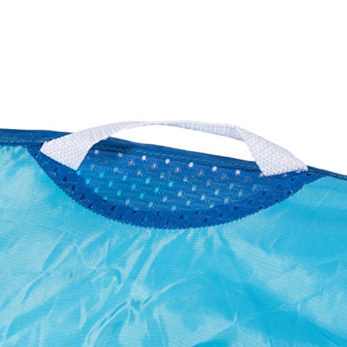SwimWays Spring Float Recliner - Swim Lounger for Pool or Lake - Light Blue/Dark Blue