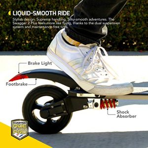 Swagtron Swagger 2 Plus Foldable Electric Scooter for Adults & Teens