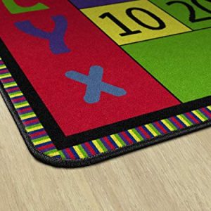 Flagship Carpets FE102-70A Multiply and Divide Rug, Children's Classroom Educational Carpet, 12'x12', Square