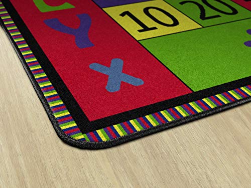 Flagship Carpets FE102-70A Multiply and Divide Rug, Children's Classroom Educational Carpet, 12'x12', Square