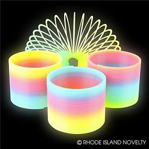 Rhode Island Novelty 3 Inch Glow-in-The-Dark Coil Spring, One per Order