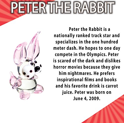Looking Glass Peter the Rabbit Miniature Glass Collectible, Pack of 48