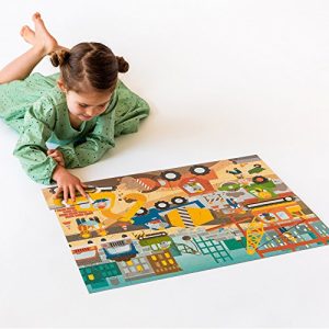 Petit Collage Construction Site Floor Puzzle, 24 Pieces